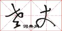 骆恒光老丈草书怎么写