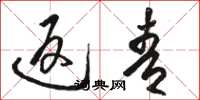 骆恒光返青草书怎么写