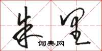 骆恒光朱里草书怎么写
