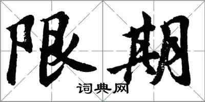 胡问遂限期行书怎么写