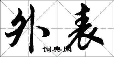 胡问遂外表行书怎么写