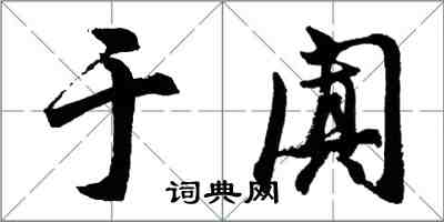 胡问遂于阗行书怎么写