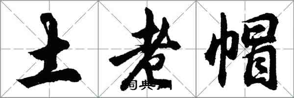 胡问遂土老帽行书怎么写