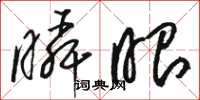 骆恒光瞬眼草书怎么写