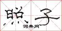 骆恒光照子隶书怎么写