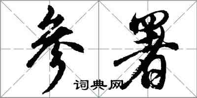 胡问遂参署行书怎么写