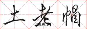 骆恒光土老帽行书怎么写