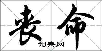 胡问遂丧命行书怎么写