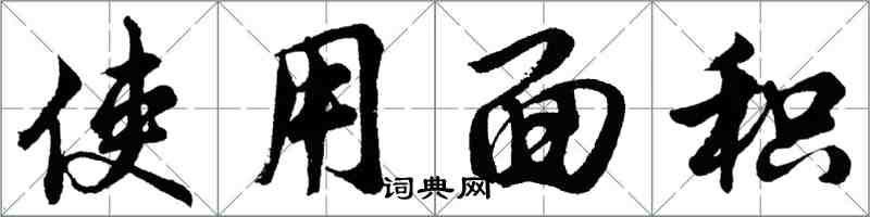 胡问遂使用面积行书怎么写