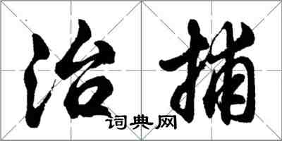 胡问遂治捕行书怎么写