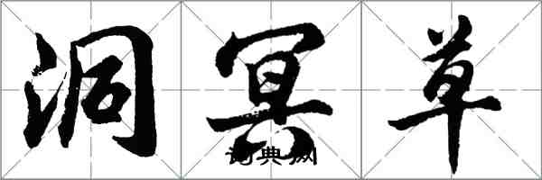 胡问遂洞冥草行书怎么写