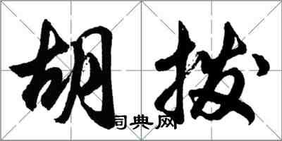 胡问遂胡拨行书怎么写