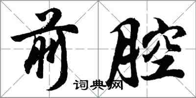 胡问遂前腔行书怎么写