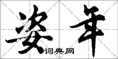 胡问遂姿年行书怎么写