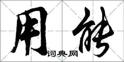 胡问遂用能行书怎么写