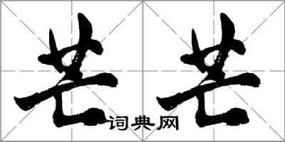 胡问遂芒芒行书怎么写