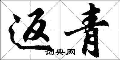 胡问遂返青行书怎么写