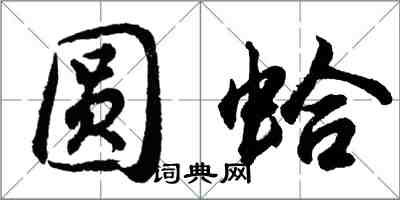 胡问遂圆蛤行书怎么写