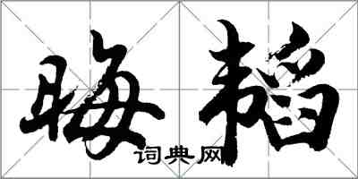 胡问遂晦韬行书怎么写
