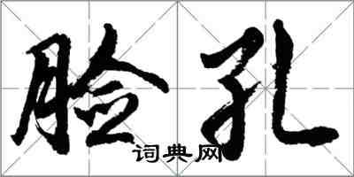 胡问遂脸孔行书怎么写