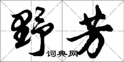 胡问遂野芳行书怎么写