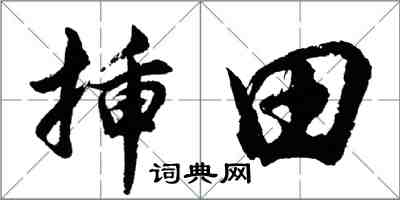 胡问遂插田行书怎么写