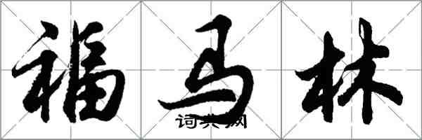 胡问遂福马林行书怎么写