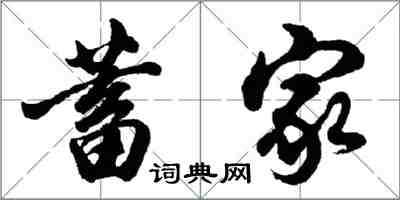 胡问遂蓄家行书怎么写