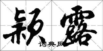 胡问遂颖露行书怎么写
