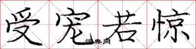 庞中华受宠若惊楷书怎么写