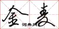 骆恒光金麦行书怎么写