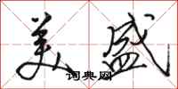 骆恒光美盛行书怎么写