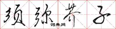 骆恒光须弥芥子行书怎么写