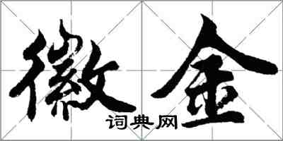 胡问遂徽金行书怎么写