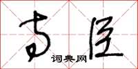 王冬龄寺臣草书怎么写