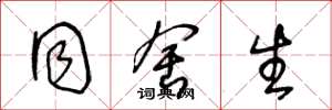 王冬龄同舍生草书怎么写