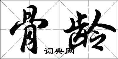 胡问遂骨龄行书怎么写