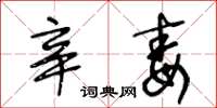 王冬龄辛毒草书怎么写