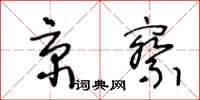 王冬龄京察草书怎么写