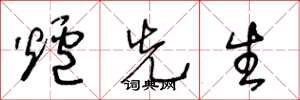 王冬龄炉先生草书怎么写
