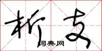 王冬龄析支草书怎么写