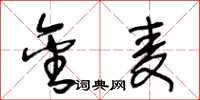 王冬龄金麦草书怎么写