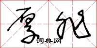 王冬龄厚非草书怎么写