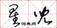 王冬龄星儿草书怎么写