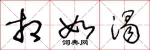 王冬龄相如渴草书怎么写