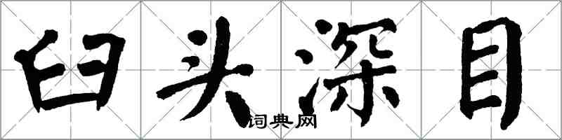 翁闿运臼头深目楷书怎么写
