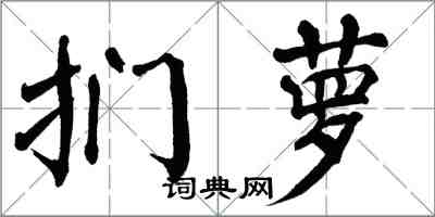 翁闿运扪萝楷书怎么写