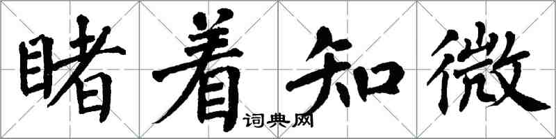 翁闿运睹着知微楷书怎么写