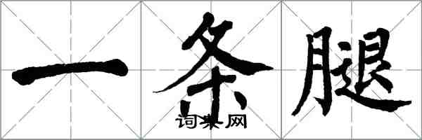 翁闿运一条腿楷书怎么写