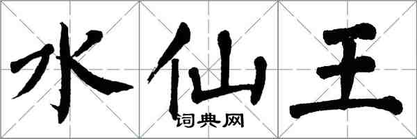 翁闿运水仙王楷书怎么写
